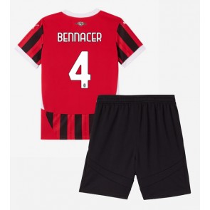 Billiga AC Milan Ismael Bennacer #4 Hemmatröja Barn 2024-25 Kortärmad (+ Korta byxor)